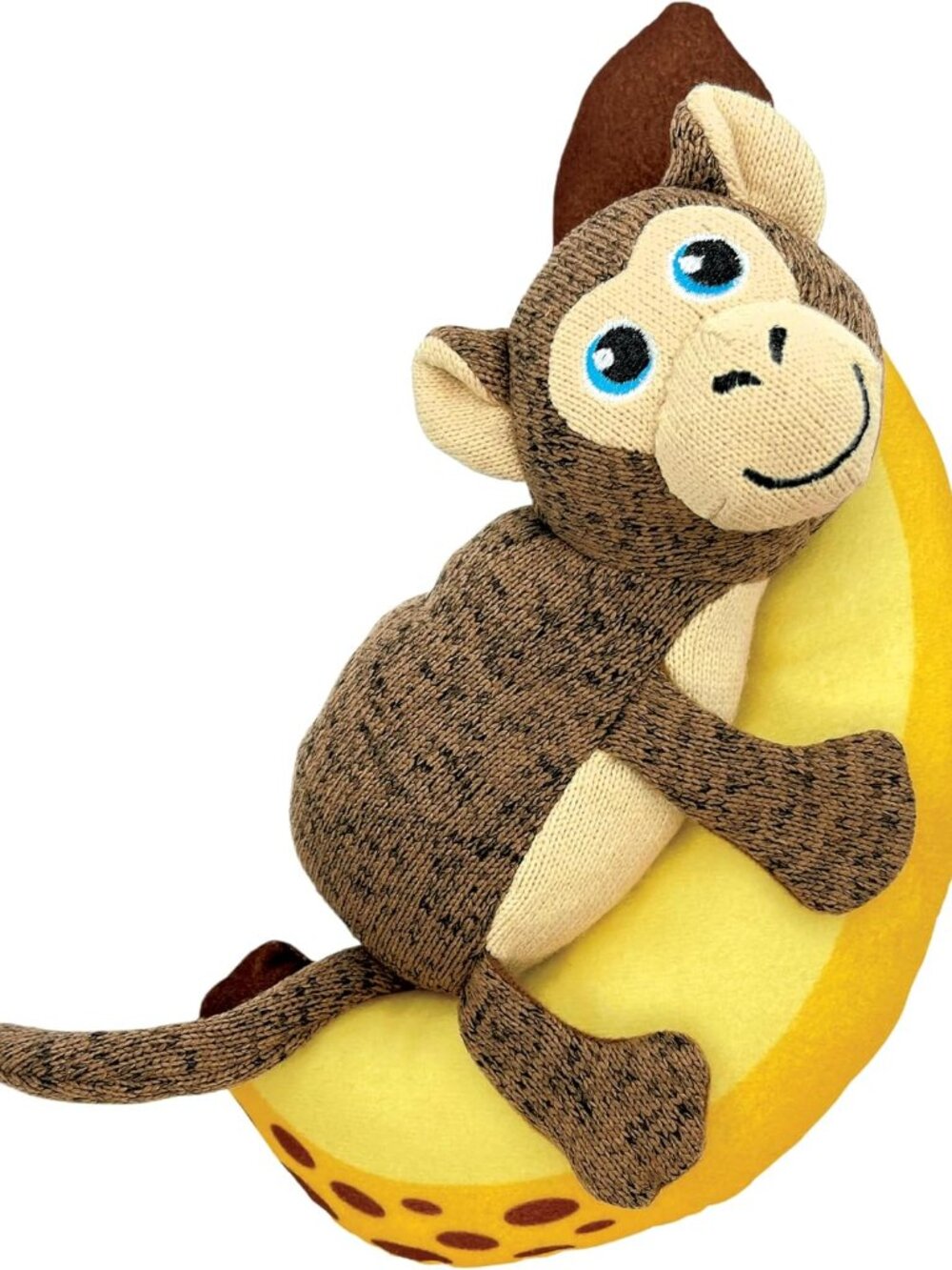 KONG Pull-A-Partz Pals Monkey Dog Toy 2-in-1 Plush Squeaky Interactive